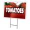 Signmission Tomatoes Yard Sign & Stake outdoor plastic coroplast window, C-1216 Tomatoes C-1216 Tomatoes - alternate 1